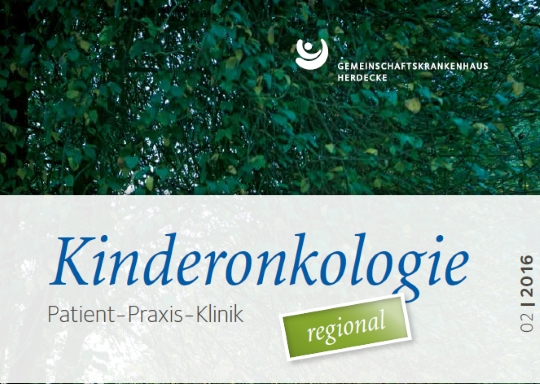 Titelseite Kinderonkologie regional 2016.